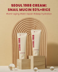 SEOUL 1988 CREAM : SNAIL MUCIN 93% + RICE 100ML